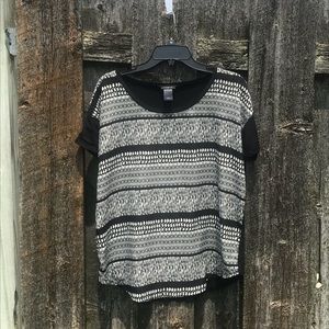 Ann Taylor Patterned Tunic Tee